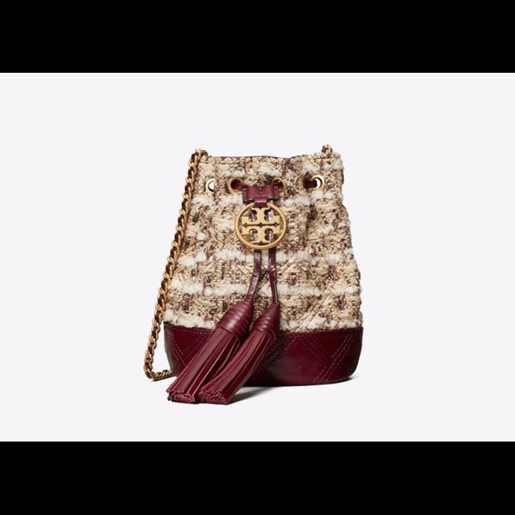 Tory Burch Soft Tweed Mini Bucket Bag - Picture 1 of 7